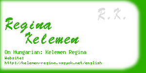 regina kelemen business card